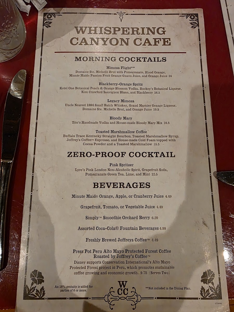Whispering Canyon Cafe Menu - Image 3